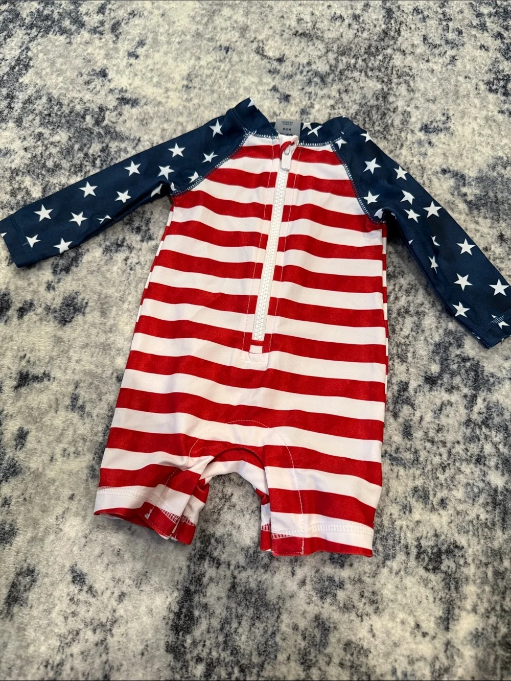 Old Navy Red, White & Navy Stars Stripe One-Piece Swimsuit